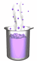 blue beaker